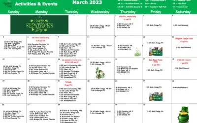 Activities and Events March 2023