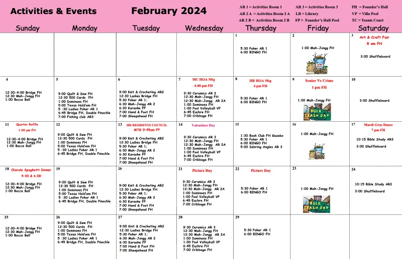 Activities and Events February 2024