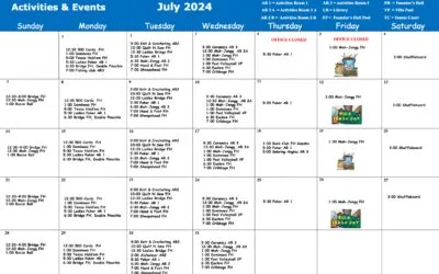 Activities and Events July 2024