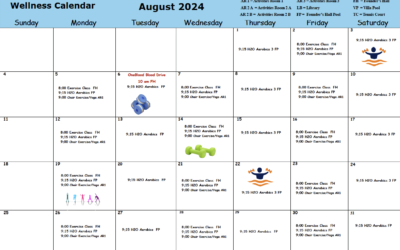 Wellness Calendar August 2024