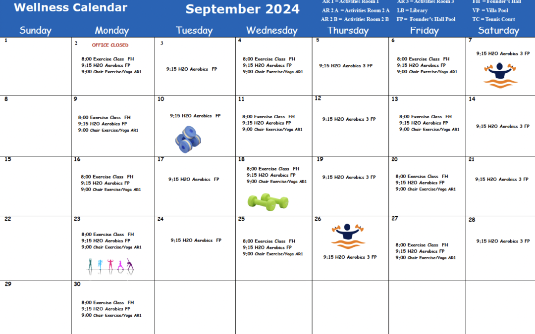 Wellness Calendar September 2024