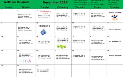Wellness Calendar December 2024