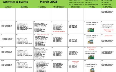 Activities and Events March 2025