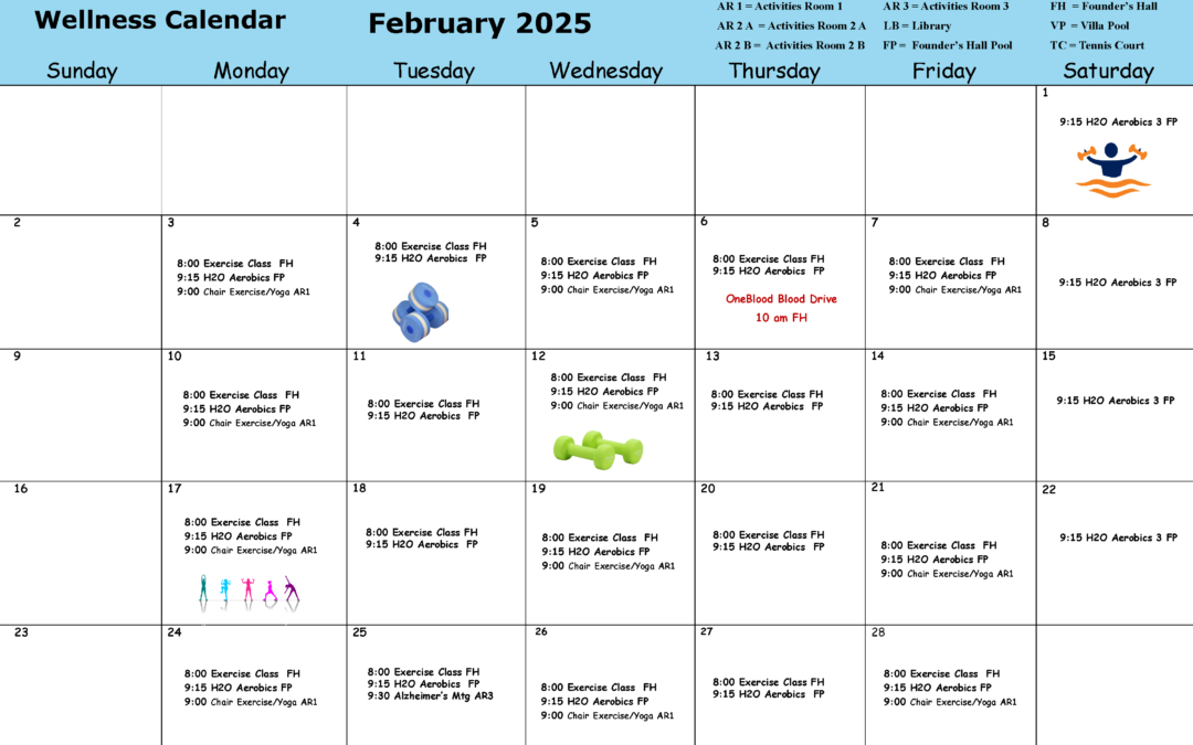 Wellness Calendar February 2025