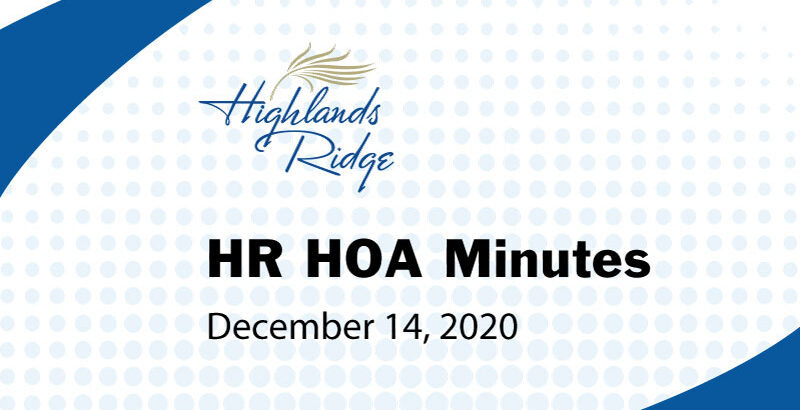 HR HOA Minutes 12-14-2020