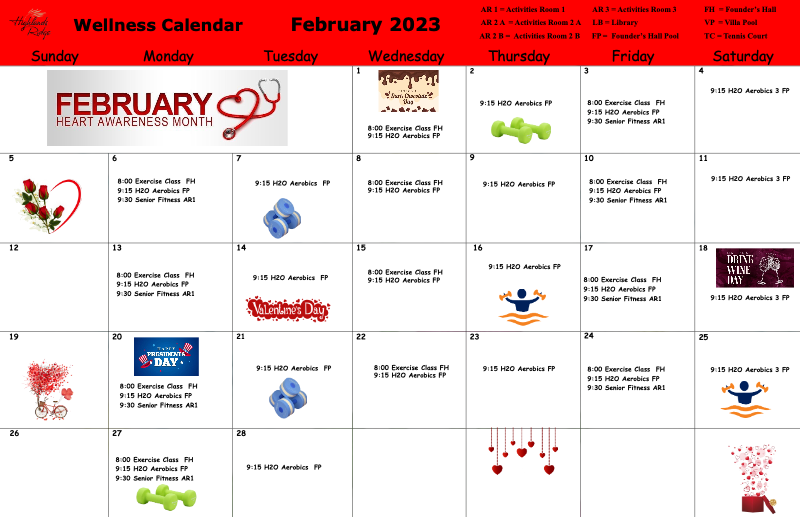 Wellness Calendar February 2023 Wellness Calendar February 2023