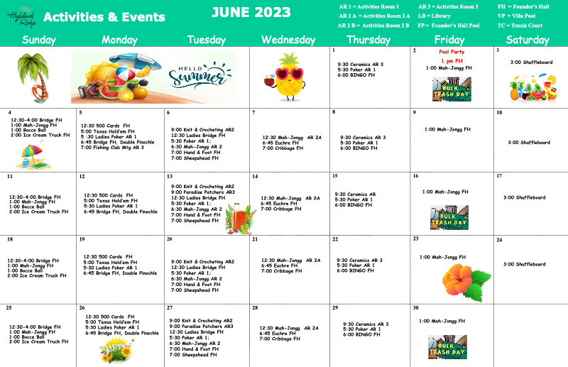Activities and Events June 2023